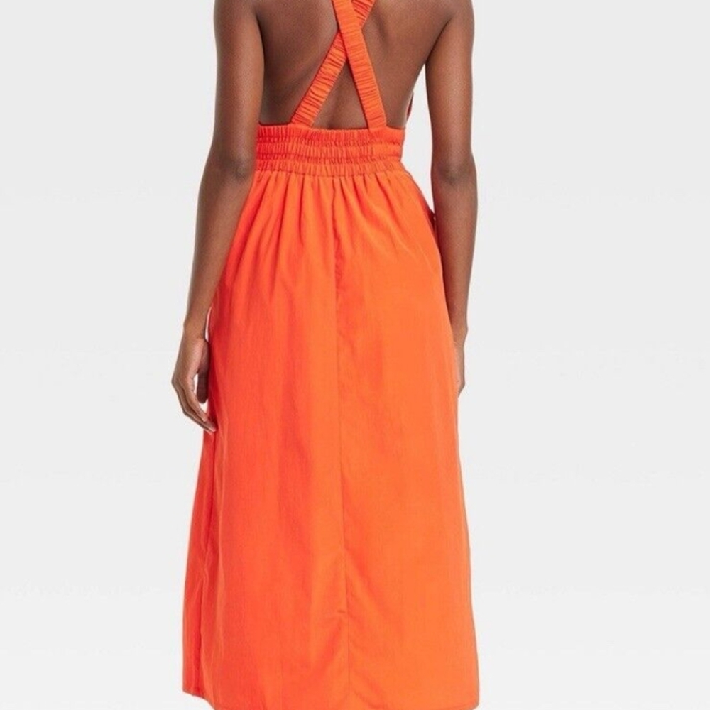 Target Vibrant Orange Backless Dress